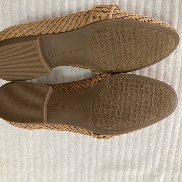 Charles David Tan Flats with Perforated Design - Picture 6 of 7